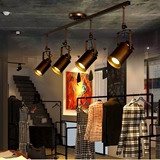 现代简约复古美式轨道灯工业创意客厅吧台服装店个性LED导轨射灯