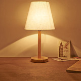 实木小台灯 北欧宜家卧室床头灯 现代简约温馨实木灯原 木艺台灯