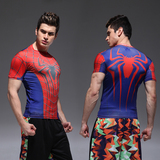 包邮新款超人英雄系列 运动健身紧身衣 吸湿排汗紧身健身压缩衣