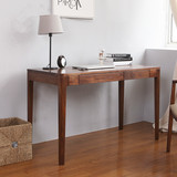 北欧简约电脑桌家用单人小户型复古实木电脑桌书房卧室简易书桌子