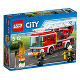 乐高LEGO CITY城市组系列 L60107云梯消防车小颗粒5-12岁积木玩具