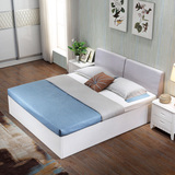 实木榻榻米床1.8双人床简约现代高箱储物床1.5米单人床宜家软靠床