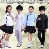 五四青年民国时期学生装古装汉服儿童中山装中国风女毕业班演出服