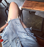 【99TWINS】定制 本期必败 夏季新款女显瘦破洞牛仔裙裤短裤