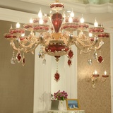 欧式水晶吊灯 锌合金餐厅卧室简约客厅灯具 LED奢华大厅蜡烛灯饰