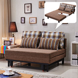 布艺沙发床 小户型卧室书房折叠两用床1.5米多功能双人伸缩床家具