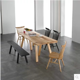 北欧纯实木餐桌 方桌长桌饭桌桌子橡木简约原木欧式 设计师家具