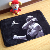 包邮NBA飞人乔丹时尚地毯法兰绒面客厅卫浴卧室床边防滑入门地垫