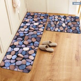 3d立体石头进门入户防滑地垫绒面地毯蹭土脚垫门厅走廊地毯