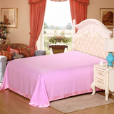 全棉床单2.5x2.7m加大纯色床品单件1.5/1.8/2m双人床纯棉粉色被单