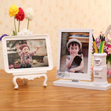包邮韩式创意婚纱照相片框7寸儿童宝宝相架白色田园相框摆台批发