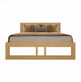 新中式实木床现代简约1.8米床酒店宾馆橡木双人床样板房家具定制