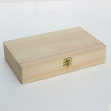 收纳盒实木礼品盒樟子松木盒翻盖木质储物收藏盒长方形桌面杂物盒