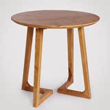 时尚实木圆形小餐桌休闲组合咖啡桌创意北欧办公桌现代简约会议桌