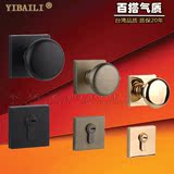 台湾YIBAILI黑色球形锁美式室内房门把手简欧式卧室门球形分体锁