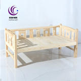 定做实木儿童床松木床带护栏床大床拼小床加宽加长宝宝分床拼接床