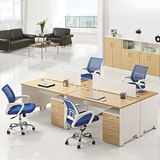 简约办公桌开放式屏风电脑职员桌椅组合4人位自由组合家具