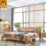 深圳北欧白蜡木双人床1.8米简约实木床1.5米现代简约卧室原木家具