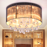 现代简约LED水晶吸顶灯客厅浪漫温馨卧室圆形灯水滴房间饭厅灯饰
