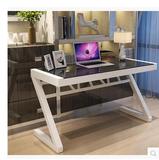 包邮电脑桌台式桌简约家用双人办公桌写字台钢化玻璃桌简易书桌