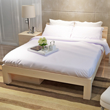 家具简约1.5米实木床双人床1.8米1.2米简易松木床