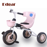 可折叠儿童脚踏三轮车小孩车子1-3岁自行车幼儿宝宝脚蹬车带靠背