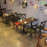 星巴克 咖啡厅桌椅 loft 奶茶甜品店饮品店 水吧 茶餐厅桌椅组合