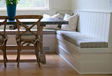 美式实木卡座沙发餐桌椅组合定制地中海转角l型储物柜换鞋凳订做
