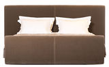北欧宜家环保床简约样板房美式欧式双人床实木橡木软包婚床现代