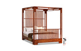 有将刺猬紫檀架子床古典实木家具现代新中式花梨木双人床京瓷家具
