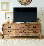 美式乡村 外贸实木家具 法式实木 雕花电视柜 欧式 英式客厅家具