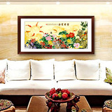 新中式客厅装饰画家和万事兴墙画单幅大壁画有框挂画牡丹花开富贵