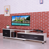 包邮钢化玻璃伸缩电视柜茶几组合简约现代木质小户型客厅电视机柜
