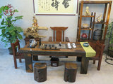 老船木家具现代中式茶桌茶台茶几原生态实木茶桌茶椅室内客厅茶桌