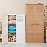 欧式双开门衣柜环保塑料整理收纳柜立式储物橱柜物品收藏展示柜子