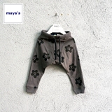 maya's春夏装-纯棉男童裤子薄款-大中小童哈伦裤吊裆裤长A15045