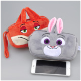 动漫疯狂动物城朱迪兔狐尼克毛绒玩具兔子零钱化妆包手机笔袋文具