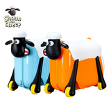 正版小羊肖恩骑行旅行箱可坐可骑多功能儿童玩具行李箱骑马箱L56