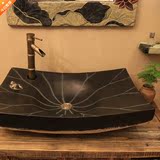 新中式洗手盆 台上盆古典卫浴田园装饰仿古浴室柜组合艺术洗脸盆