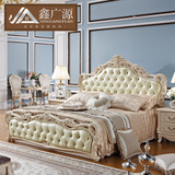 欧式床 欧式双人床 1.8米板木床 公主床太子床主卧家具复古婚床
