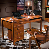 现代中式书桌 橡木家具 实木书桌1.4米 办公台电脑台家用简约书台