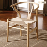 Y椅北欧设计师创意靠背椅简约现代休闲咖啡椅子咖啡全实木餐椅