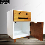 时尚卡通儿童床头柜 纯实木可爱小斗柜简约现代创意边角柜储物柜
