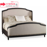 美式乡村实木双人床布艺实木床 1.8米1.5米婚床 法式大床卧室家具