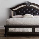 美橘高端实木定制床美式乡村双人床法式床实木床新古典雕刻布艺床