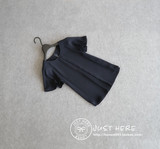 日本原单高端2016新品女圆领蝙蝠袖套头衫出口外贸皱褶短袖雪纺衫