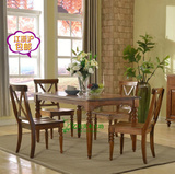特价 法式实木餐桌 长桌 高档餐厅会所桌子 美式乡村风格复古家具
