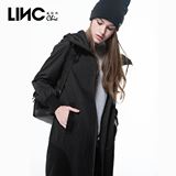 金羽杰LINC2016秋装新款日式风衣外套 不对称潮流风衣女635007