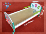 厂家直销幼儿园床木质带护栏儿童单人床环保漆ABC宝宝床拆装式床