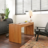 新品美式纯全实木书桌榆木带抽屉电脑桌简约写字桌单人办公桌家用